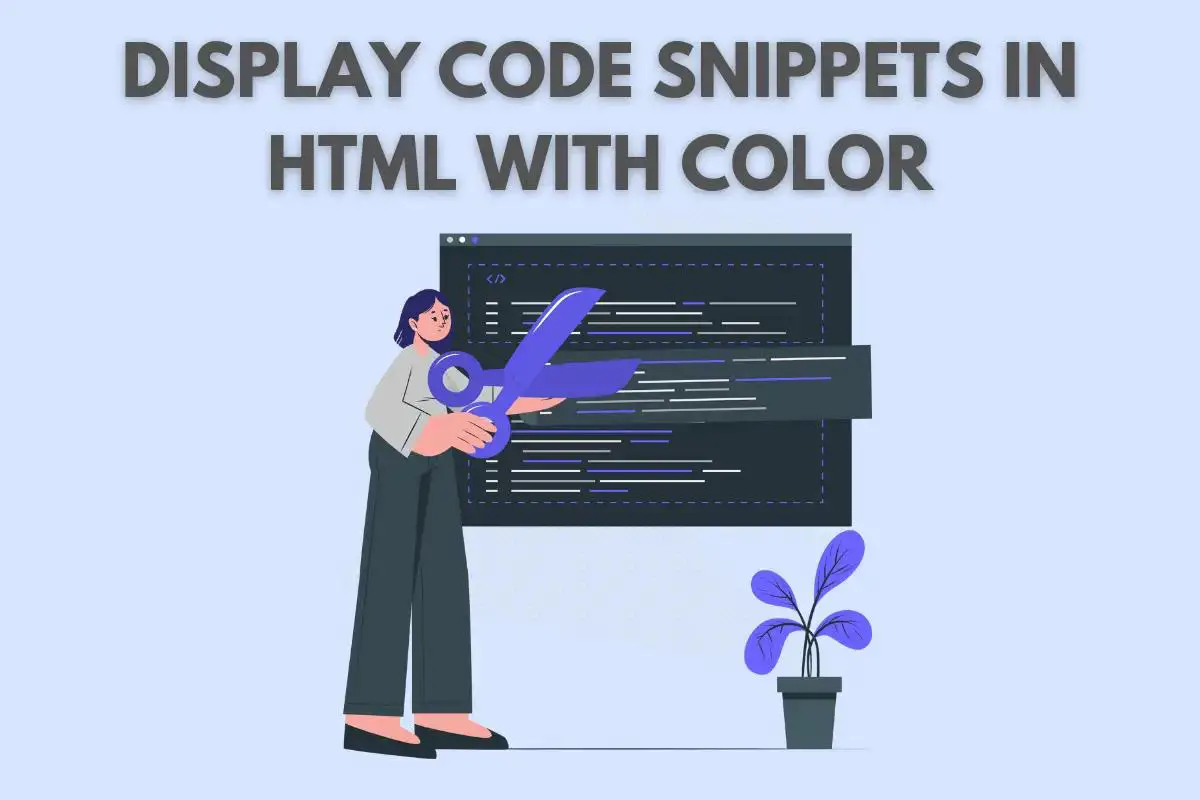 How To Display Code Snippets in HTML with Color?